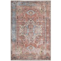 Kukoon 80x150cm Terra Washable Indoor Doormat Front Door Entrance Rug in Terracotta | Size: 80 cm x 150 cm