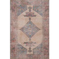 Distressed Soft Washable & Liquid Repellent Living Room Area Rug Light Sand cm x 240 cm