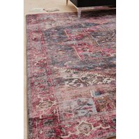 Distressed Soft Washable & Liquid Repellent Living Room Area Rug Dark Indigo cm x 150 cm
