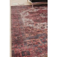 Scarlet Distressed Soft Washable Liquid Repellent Living Room Area Rug cm x 170 cm