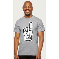 Foam Finger Number 1 Dad Fathers Day T Shirt Mid
