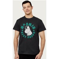 Best Pappa Circle Text White Outline T Shirt