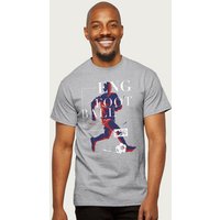 England Red & Euro Footballer T Shirt Mid Grey