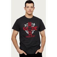 England Lion Mane Outline Euro Football T Shirt