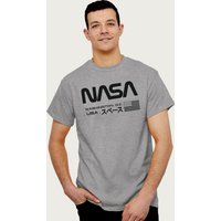 US Flag Japanese Text T Shirt Mid