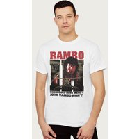 Rambo Men's III God Would Have Mercy John Wont T-Shirt in White | Size: Medium