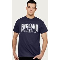 England Print Euro Football Banner England Euro Football T Shirt Navy