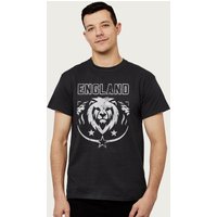 England White Print Lion Trio Stars Euro Football England Euro Football T Shirt