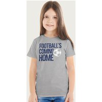 Football's Coming Home Back Of The Net Euro Footall T-Shirt in Mid Grey | Size: 3-4 Years