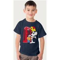 Danger Mouse Red Telephone Box T-Shirt in Navy | Size: 3-4 Years