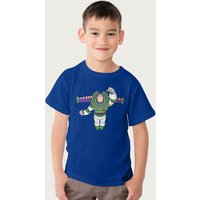 Disney Toy Story Buzz Lightyear Flight Pose T-Shirt in Royal | Size: 9-11 Years