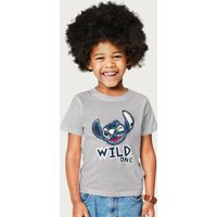 Disney Lilo & Stitch Experiment 626 Wild One T-Shirt in Mid Grey | Size: 9-11 Years