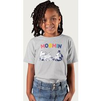 Moomin Family Text T-Shirt in Mid Grey | Size: 5-6 Years