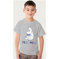 Moomin troll Drinking T-Shirt in Mid Grey | Size: 3-4 Years