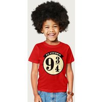 Harry Potter Platform Nine & Three Quarters T-Shirt in Red | Size: 12-13 Years