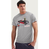 Austin Healey Men's 100 British Motor Heritage T-Shirt in Mid Grey | Size: Large