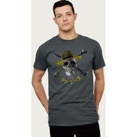 Luffy Straw Hat Pirates Logo Skull & Crossbones T Shirt