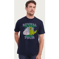 Rugrats Men's Reptar On Ice Revival Tour T-Shirt in Navy | Size: Medium