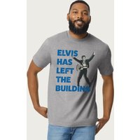 Elvis Has Left Building Celebration T Shirt Mid