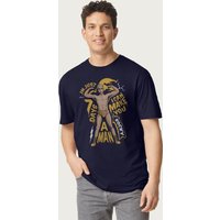 Rocky Horror Show Men's Rocky I Can Make You A Man T-Shirt in Navy | Size: 2XL