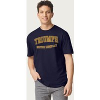 Triumph Motor Company Men's College Sports British Motor Heritage T-Shirt in Navy | Size: 2XL