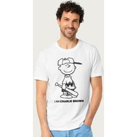 I Am Charlie Brown Text T Shirt White