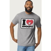 I Love Snoopy Badge T Shirt Mid