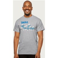The Smurfs Men's All Excited T-Shirt in Mid Grey | Size: XL