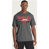Volkswagen Men's Golf GTI Mk1 Red Retro T-Shirt in Charcoal | Size: Medium