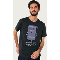 South Park Men's Towelie Wanna Get High Pixelated T-Shirt in Black | Size: Large