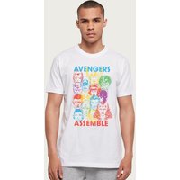 Avengers Character Head Outlines Assemble T Shirt
