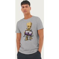 Groot Wrapped Cassette Tape Marvel T Shirt Mid
