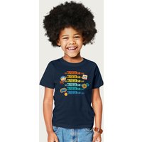 Tonka Truck Colour Cascade Badges T-Shirt in Navy | Size: 7-8 Years