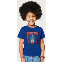 Transformers Optimus Prime Retro Red Badge T-Shirt in Royal | Size: 7-8 Years