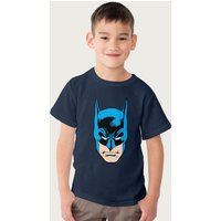 Batman Classic Comic Mask Face T-Shirt in Navy | Size: 12-13 Years