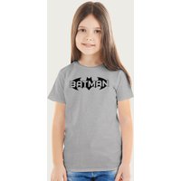 Batman Bat Symbol Classic Logo T-Shirt in Mid Grey | Size: 7-8 Years