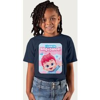 Bebefinn Finn I Love To Sing & Dance Kids T-Shirt in Navy | Size: 5-6 Years