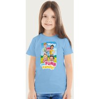 Bebefinn We're The Funn Family Kids T-Shirt in Light Blue | Size: 7-8 Years