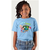 Bebefinn Bora Brody & Finn Let's Learn Kids T-Shirt in Light Blue | Size: 3-4 Years