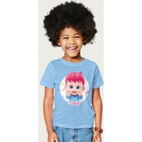 Bebefinn Finn Smile Kids T-Shirt in Light Blue | Size: 7-8 Years