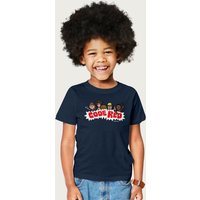 Stranger Things Cartoon Dustin & Co Code Red T-Shirt in Navy | Size: 12-13 Years