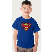 Superman Faded Logo T-Shirt in Royal | Size: 5-6 Years