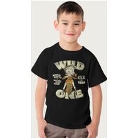 Betty Boop Wild One Biker T-Shirt in Black | Size: 12-13 Years