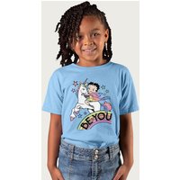 Betty Boop Be You Pride T-Shirt in Light Blue | Size: 7-8 Years