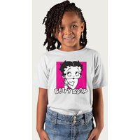 Betty Boop Classic Hands Together T-Shirt in White | Size: 5-6 Years