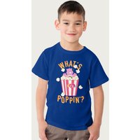 Care Bears Cheer Bear Whats Poppin T-Shirt in Royal | Size: 9-11 Years