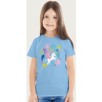 Care Bears Cheer Bear Unicorn Believe T-Shirt in Light Blue | Size: 9-11 Years