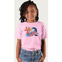 Care Bears Girl's Tenderheart Bear Shine On T-Shirt in Light Pink | Size: 5-6 Years