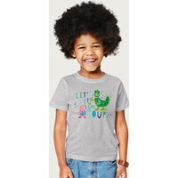 Clangers Soup Dragon Let's Get Some Soup T-Shirt in Mid Grey | Size: 3-4 Years