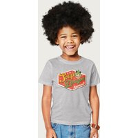 Clangers Soup Dragon Approved Retro T-Shirt in Mid Grey | Size: 5-6 Years